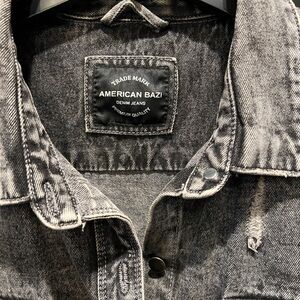 Great washed black denim Shacket